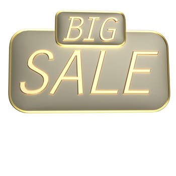 High Quality Big Sale product badge isolated on white.