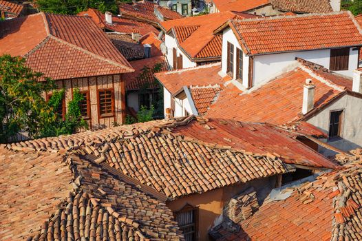 Old roofs cityscape of Ankara, Turkey capital