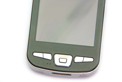 Pocket PC device isolated on a white background.