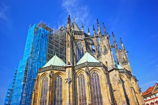 Saint Vitus Cathedral in Prague, Czech Republic.