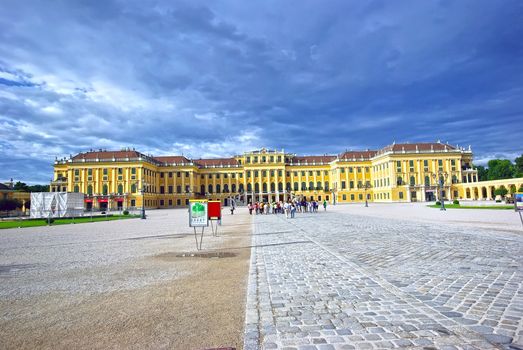 Schonbrunn Palace in Wien, Austria.