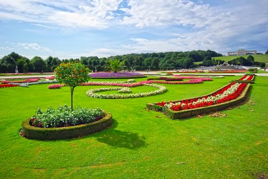 Schonbrunn palace gardens in Vienna, Austria.