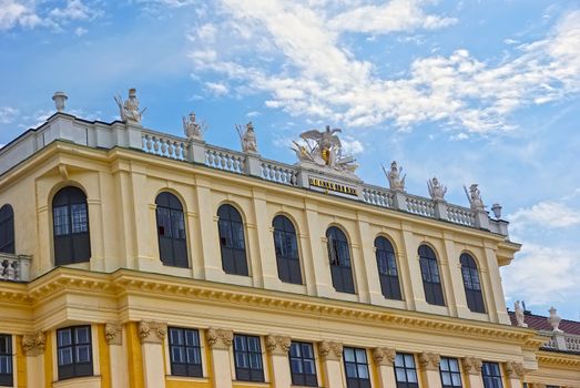 Close image at Schonbrunn Palace in Vienna.