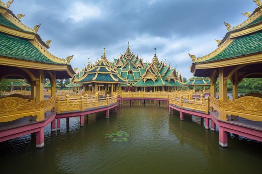 Ancient city,Temple of Thailand on sunset