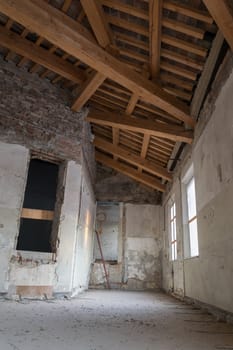 Interiors of an abandoned madhouse in the downtown