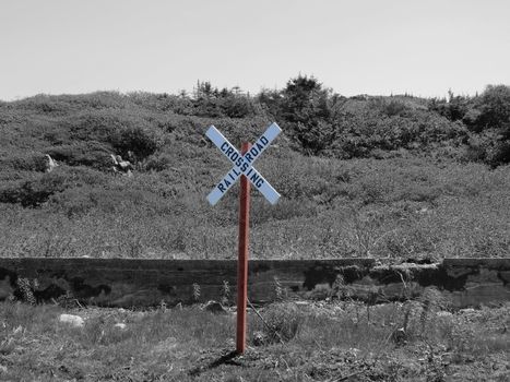 rail road crossing selective color