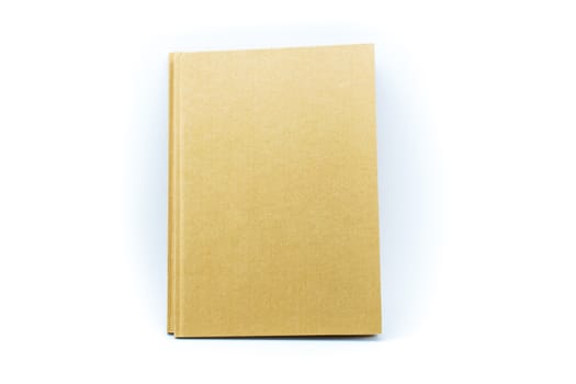 brown paper book isolated on white background