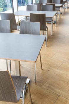 tables and chairs sets in restaurant