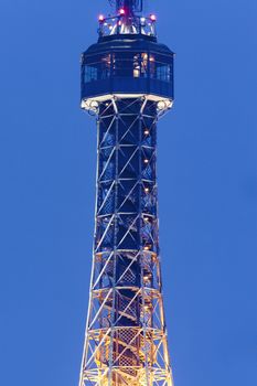 prague - petrin lookout tower - 60 meter high steel framework tower built 1891