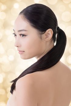 Asian beauty face, concept of glamour, makeup, healthcare etc.