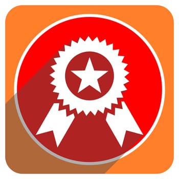 award red flat icon isolated