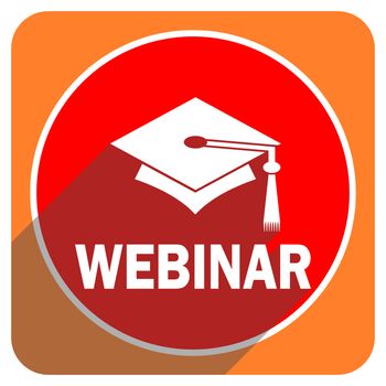 webinar red flat icon isolated