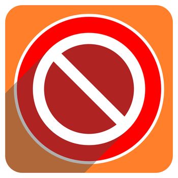 access denied red flat icon isolated