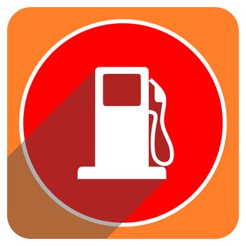 petrol red flat icon isolated
