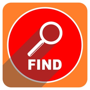 find red flat icon isolated