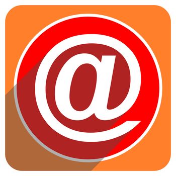 email red flat icon isolated