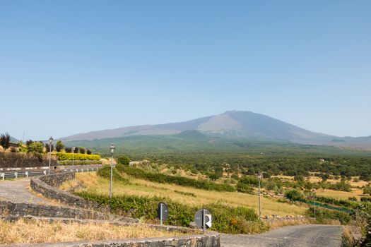 Mount Etna Active Big Volcano in Sicily europe