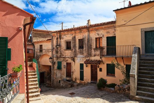 view in Marciana, ancient village in Elba island, Italy