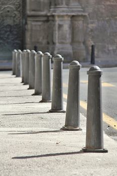 Photo of Row of the City Puncheons made in the late Summer time in Spain, 2013