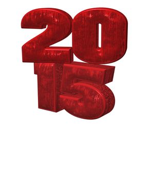 3d red text 2015 happy new year design.