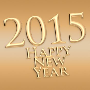 Happy New Year 2015 square greeting card.