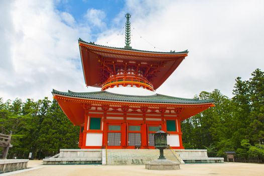 Konpon Daito pagoda in Danjogaran near Mount Koya, Japan
