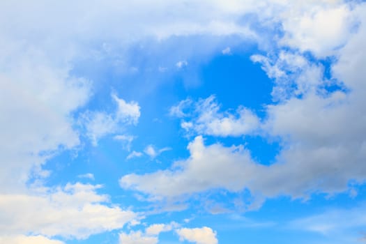 light blue sky with clouds