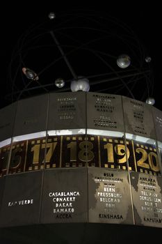 The Weltzeituhr (Worldtime Clock) at Alexanderplatz in Berlin