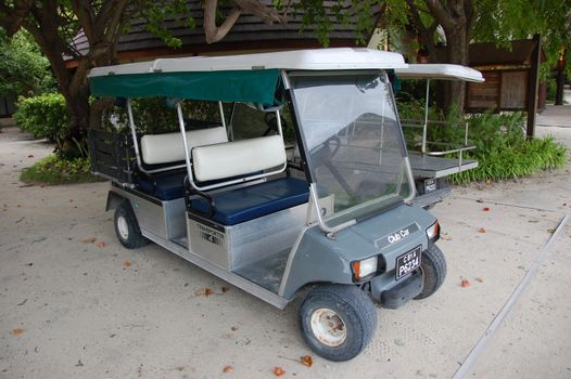 Electric golf car at Maldives, Bandos Island