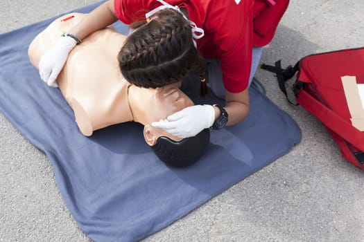 First aid training detail