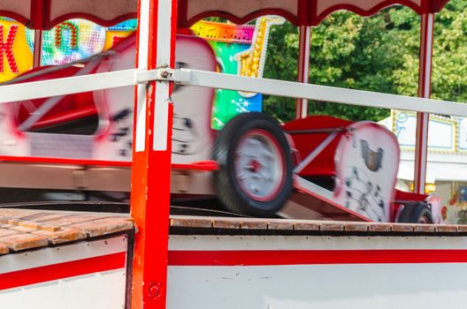 Old Colorful Fairground Ride the Music Express.