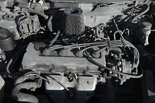 Detail of a car engine