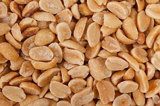 Closeup of a pile of peanuts