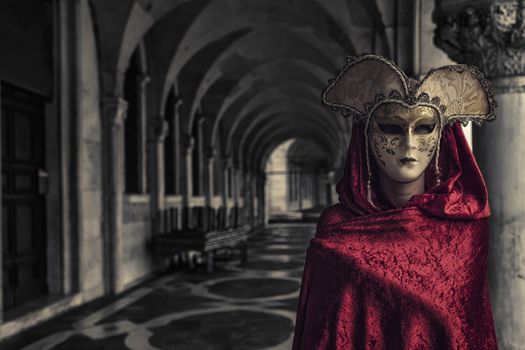 Beautiful Woman in Mysterious Mask, The Carnival of Venice 