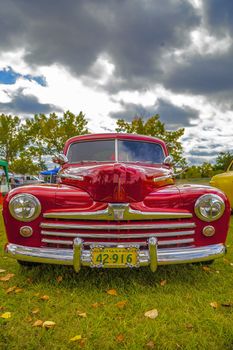 THORNCLIFF CALGARY CANADA, SEPT 13 2014: The annual Show and Shine  "Cars before 1964"