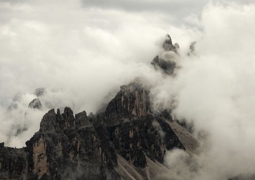 High mountain cliffs in the Dolomites