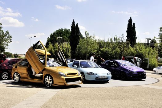 Car tuning exhibition in Saint-Christole-les-Ales in the French department of Gard.