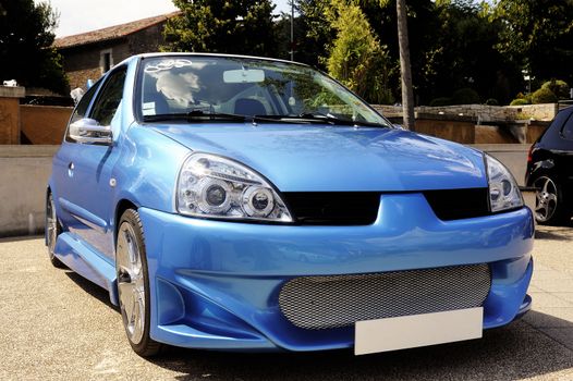 Car tuning exhibition in Saint-Christole-les-Ales in the French department of Gard.