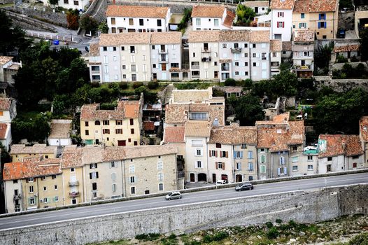 The French town of Anduze located in the department of Gard on the banks of the River Gardon at the foot of the C�vennes.