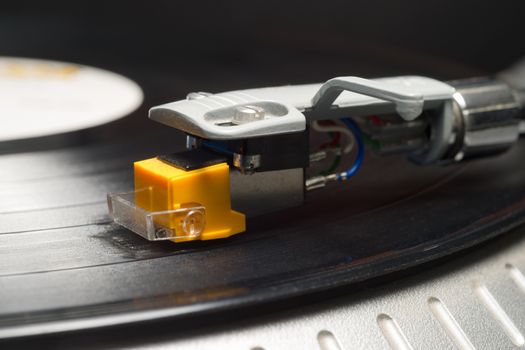 A USB record player up close