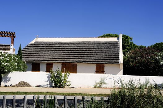 Small traditional house Camargue once used as accommodation for Gadians, herders and now serving as a hotel room.