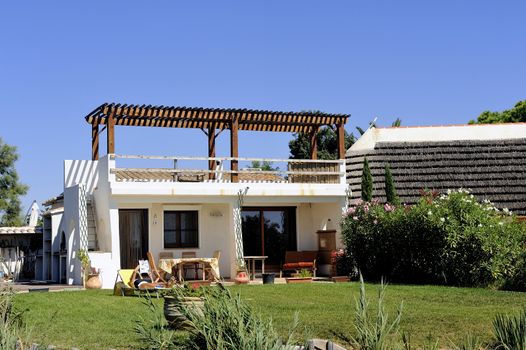 House in the Camargue style in the town of Saintes-Maries-de-la-Mer.