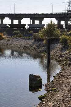 Side view of high way bridge