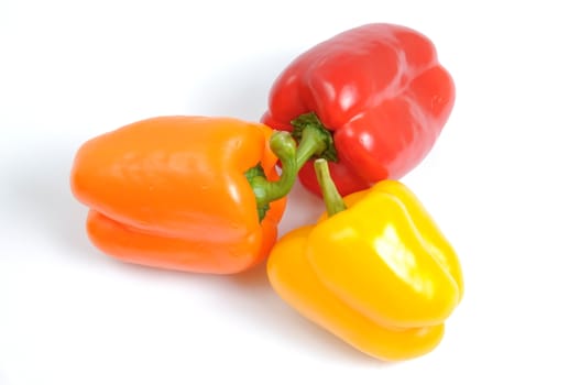 Colorful bell peppers with clipping path 