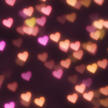 An image of a nice hearts bokeh background