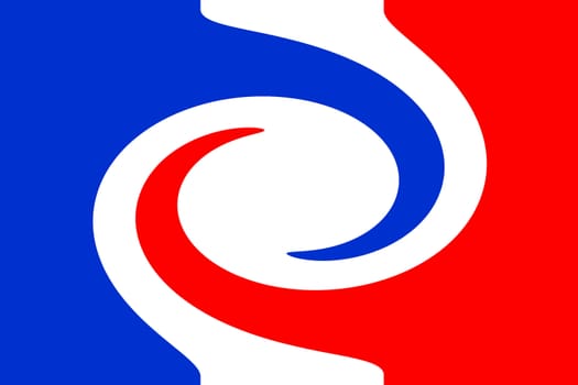 simple swirl illustration using the colors of the french flag