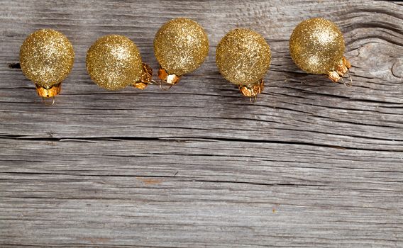 Christmas decoration on wooden background