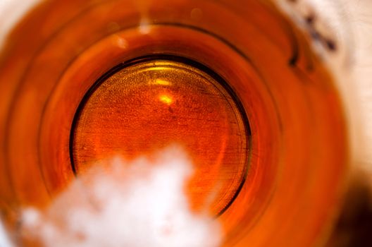 Detail of fresh beer with drops for background