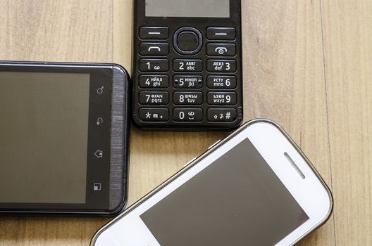 Mobile Telephones - smartphone and old mobile telephone