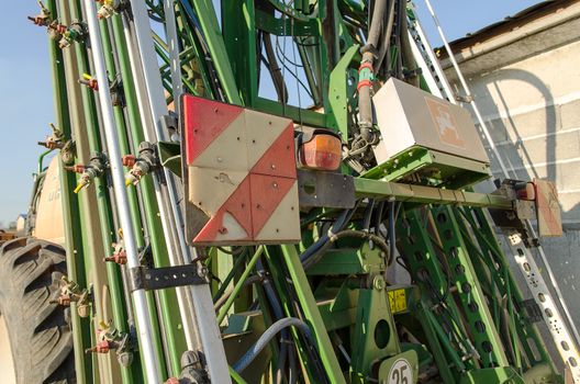 Part of old agronomic machine-close up